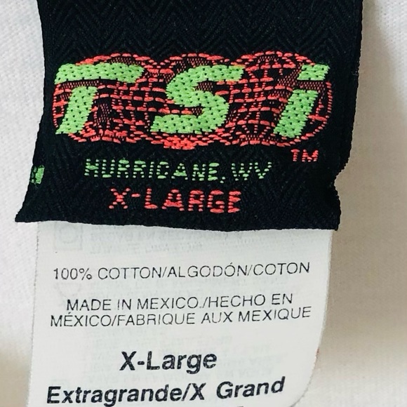 Gramps White with Red and Black Plaid Lettering Crewneck T-Shirt  Size XL - Picture 5 of 7